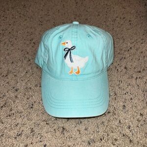 Aqua Cap with Duck Embroidery